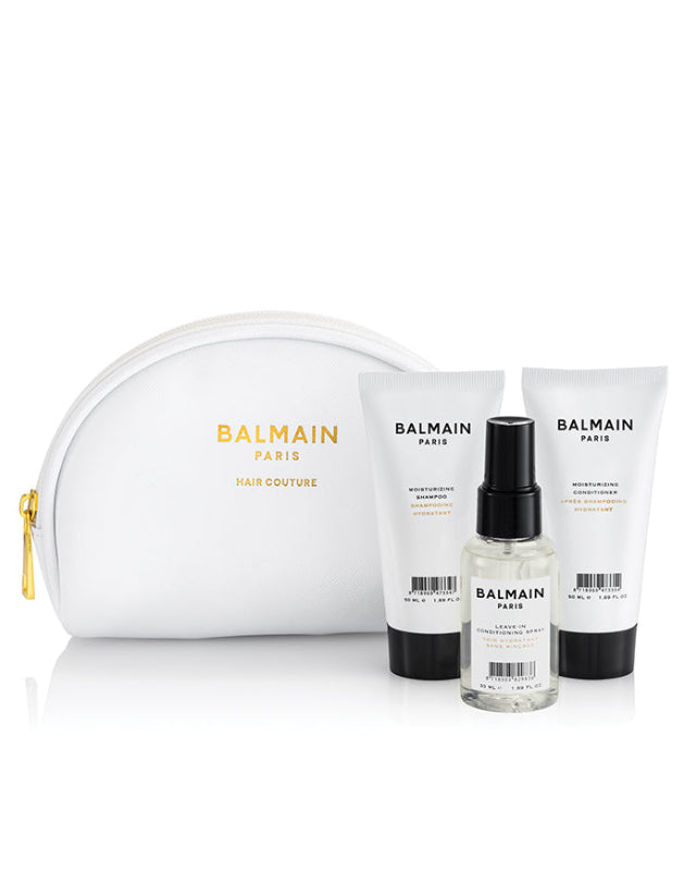Cosmetic bag with skincare products