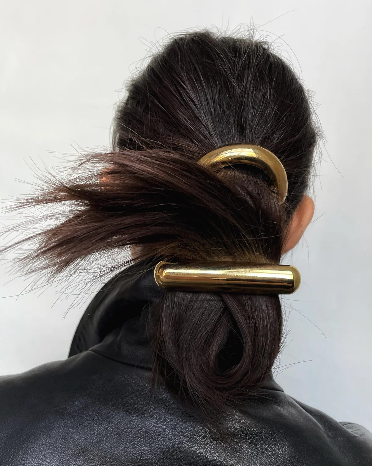 Glossy Arch Pony Cuff Gold