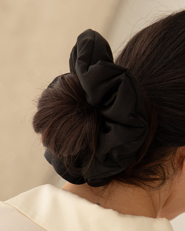 Black Jade Padded Scrunchie
