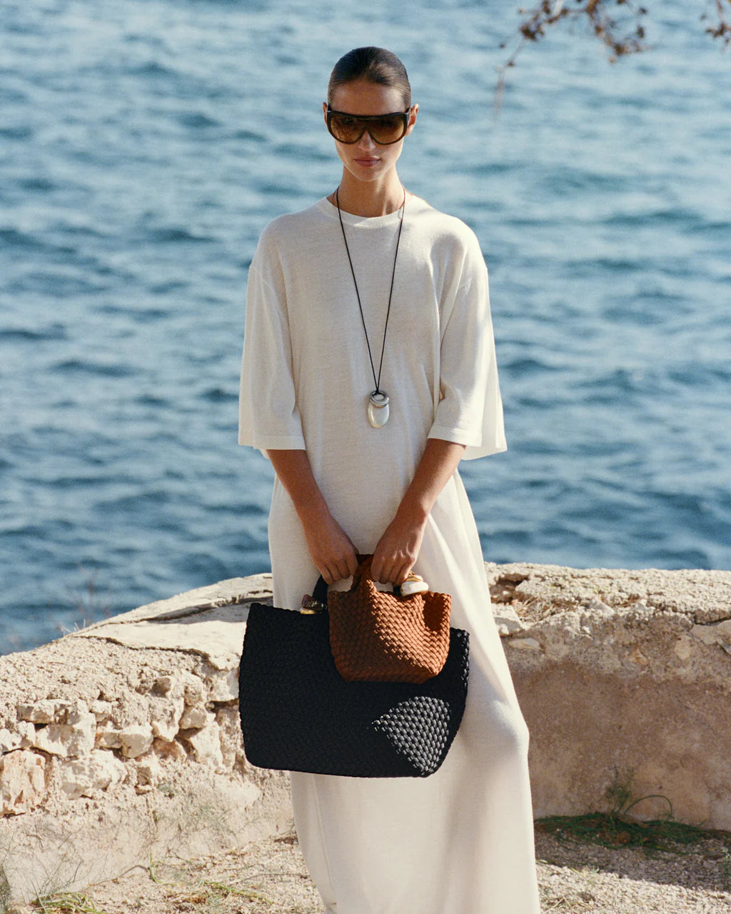 St. Barths Medium Tote Beads Onyx