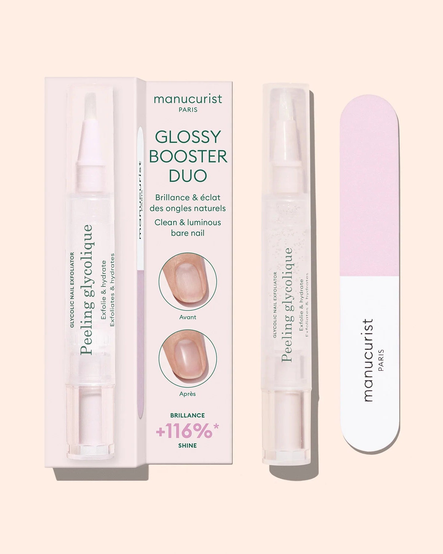 Manucurist Soin - Peeling Glycolique Glossy Booster Duo 15 ml