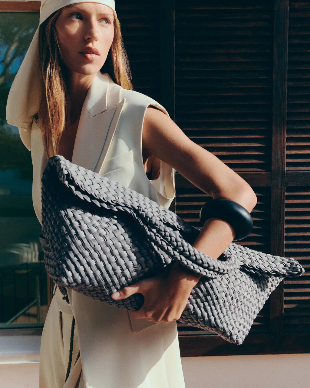 St. Barths Large Tote Double Weave Marina
